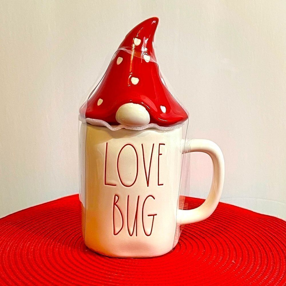 Rae Dunn Love Bug Gnome Mug NWT